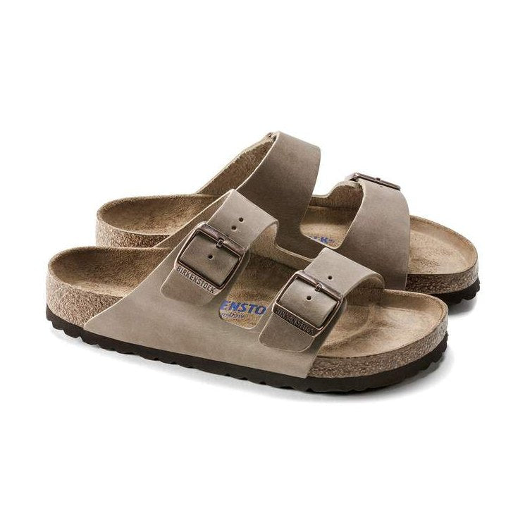 Birkenstock Arizona Soft Footbed unisex pelle oliata sand vista angolata