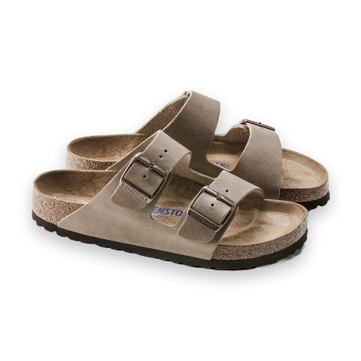 Birkenstock Arizona Soft Footbed unisex pelle oliata sand vista angolata