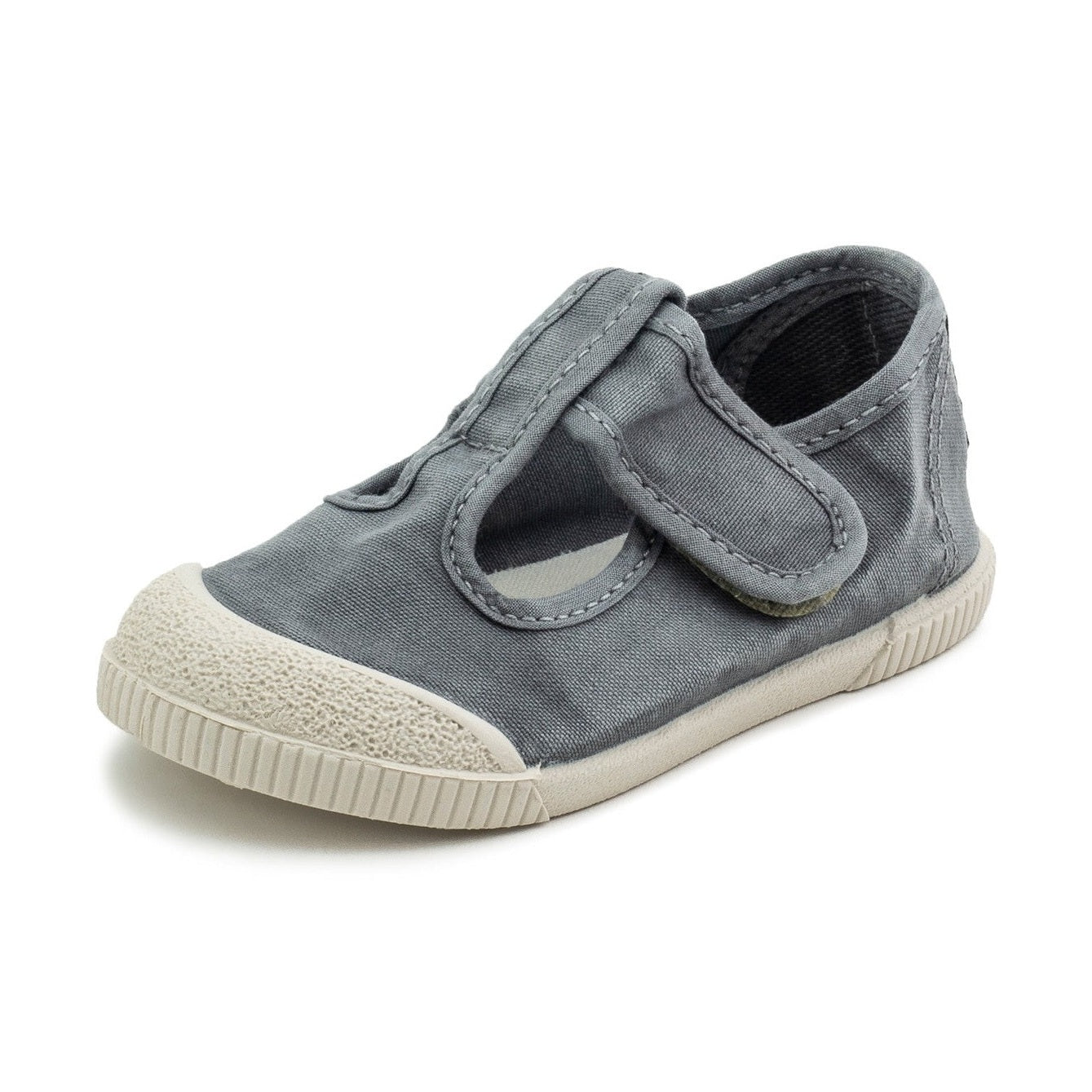 Sneaker barefoot Natural World Flex bambino in tessuto con velcro e suola ultra flessibile vista laterale