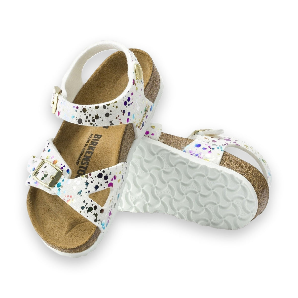 Fibbie in metallo regolabili individualmente Birkenstock Rio Kids bambina microfibra