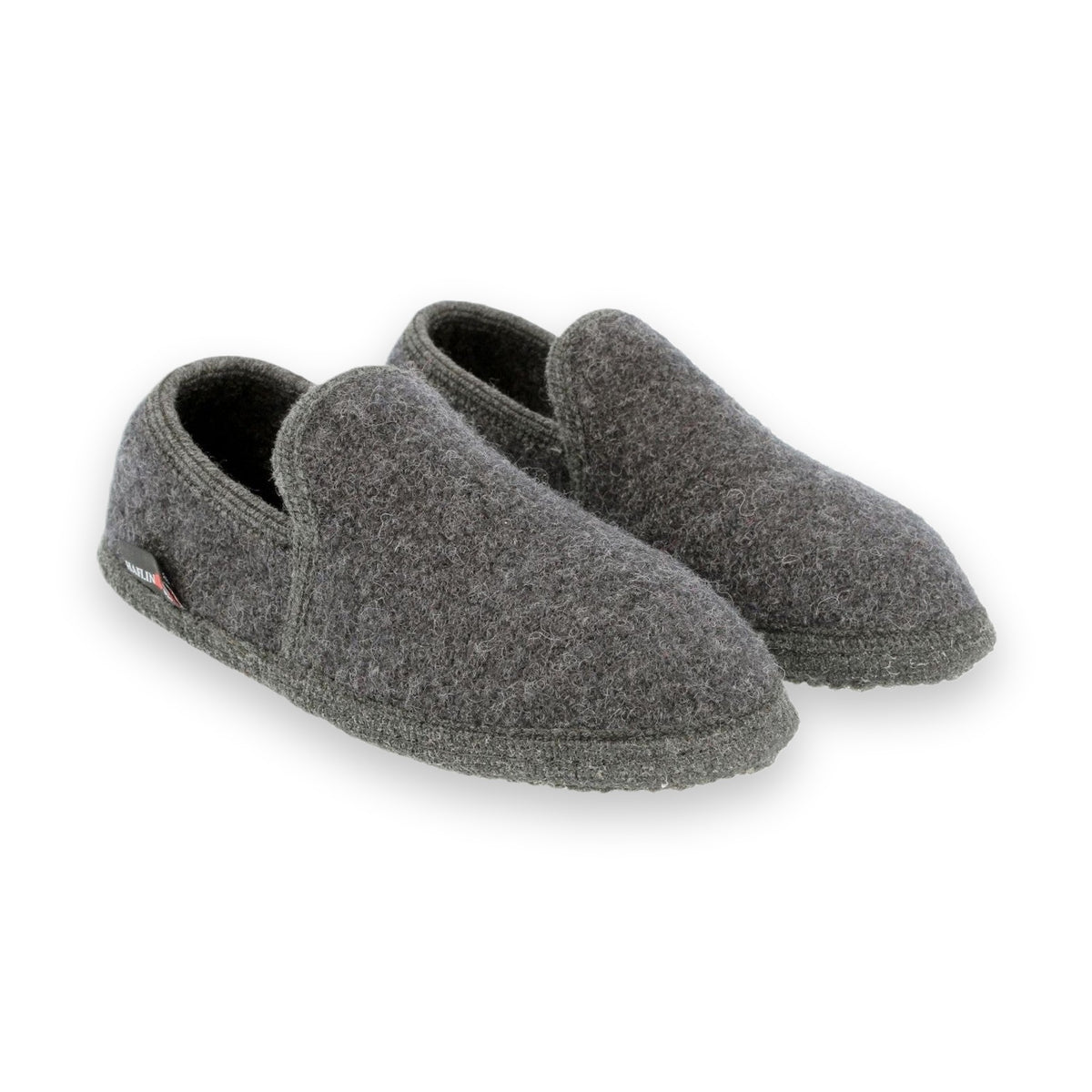 Haflinger Loafer Walk Uni scarpa unisex in lana cotta — vista laterale