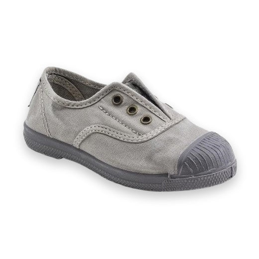 Natural World Old Grape slip-on bambino in cotone organico — vista laterale