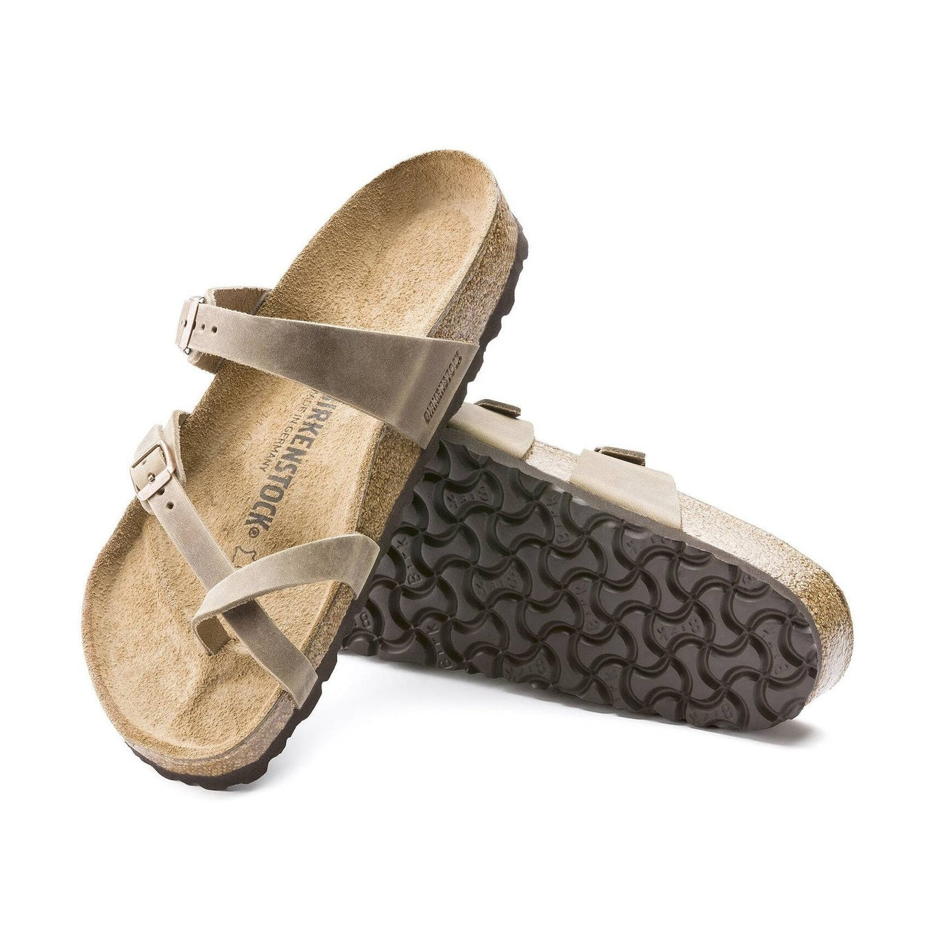 Passante incrociato sull'alluce in pelle nabuk oliata morbida Birkenstock Mayari
