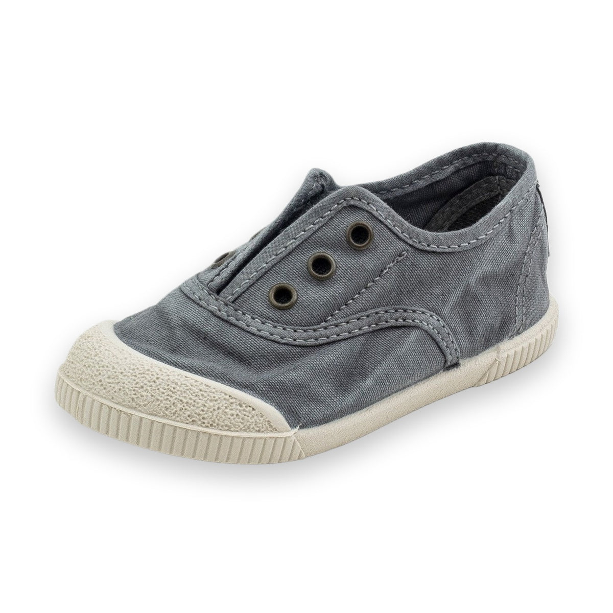 Natural World Hoak slip-on bambino in cotone organico — vista laterale
