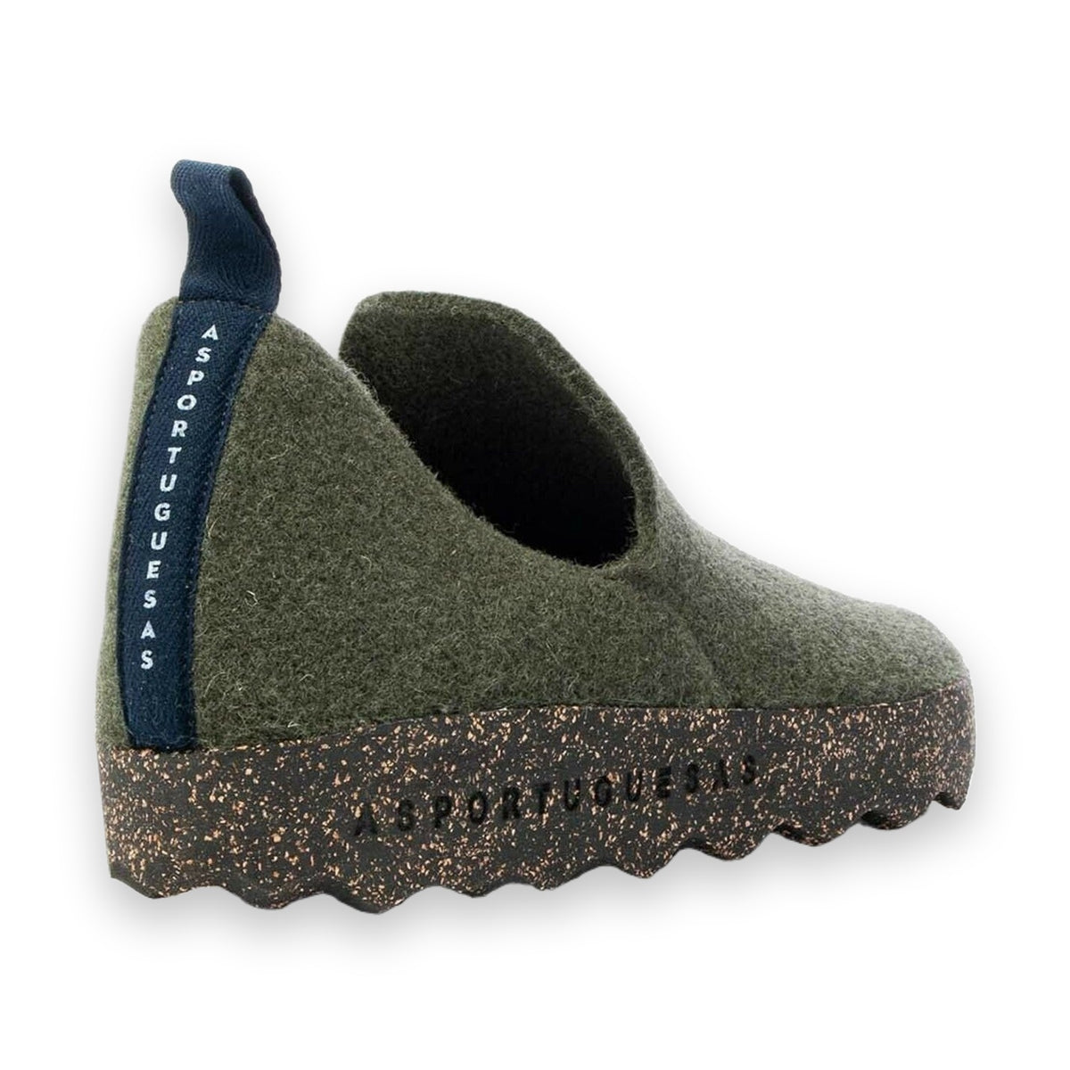 Asportuguesas City scarpa slip-on unisex in feltro di lana — dettaglio tomaia in feltro senza cuciture