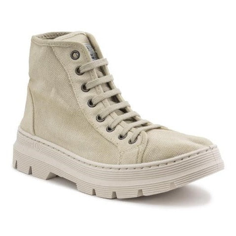 Stivaletto Natural World Old Iris unisex in cotone biologico finitura vintage Old con suola track in gomma naturale