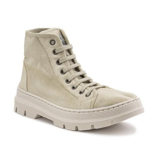 Stivaletto Natural World Old Iris unisex in cotone biologico finitura vintage Old con suola track in gomma naturale