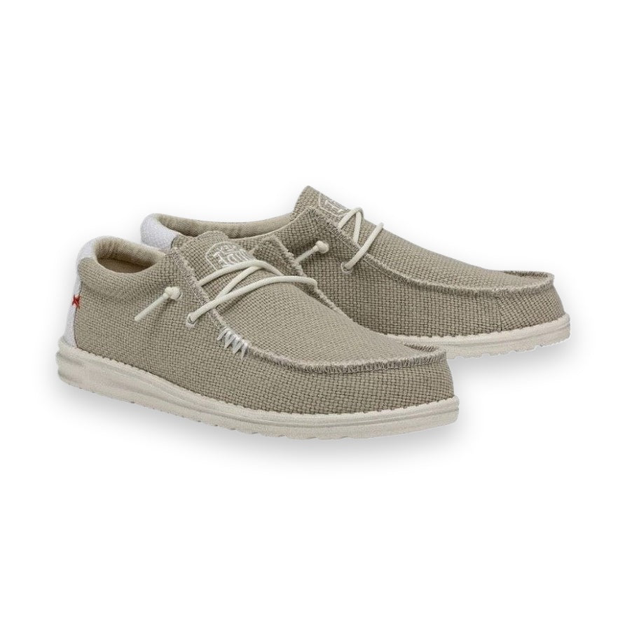 HeyDude Wally Braided mocassino uomo in tela — vista laterale