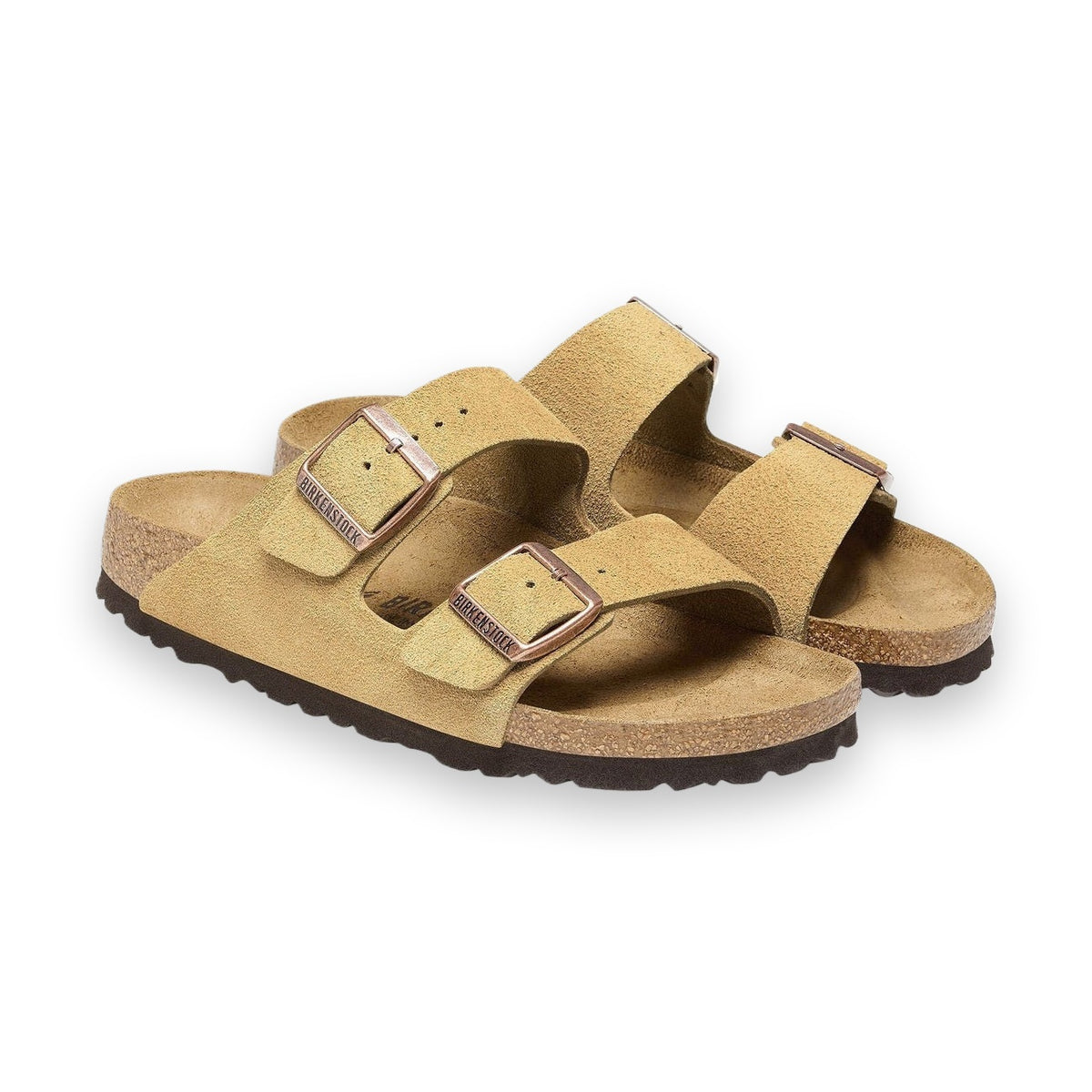 Bordo in sughero naturale e lattice sandalo Birkenstock Arizona scamosciata