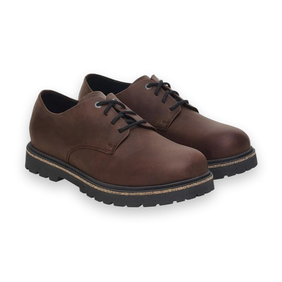 Plantare Deep Blue anatomico estraibile e suola gomma caucciù con sughero Birkenstock Highwood Lace Low donna