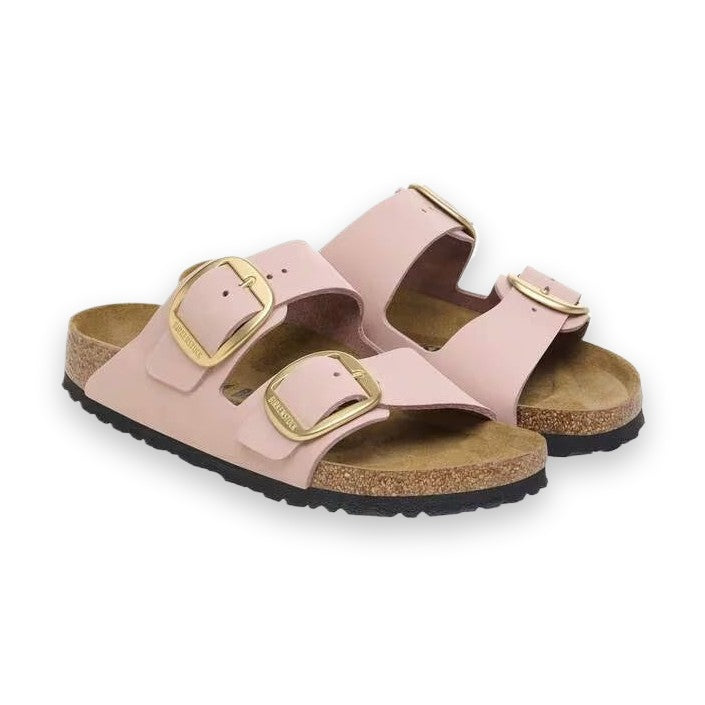 Coppia sandali Birkenstock Arizona Big Buckle donna pelle Nubuck con plantare anatomico