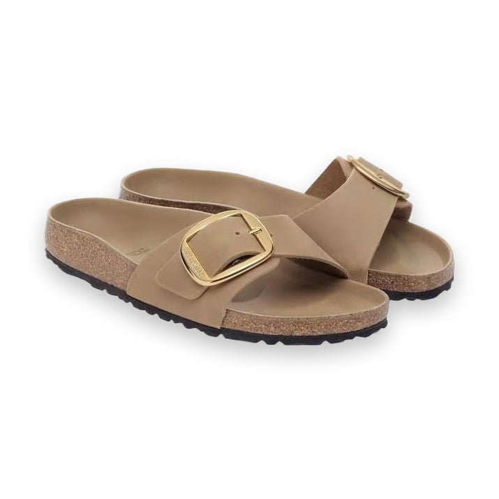 Tallone sagomato in sughero per stabilità naturale Birkenstock Madrid Big Buckle