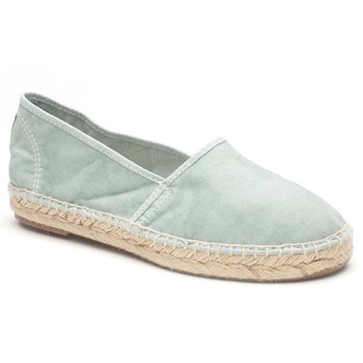 Espadrillas Natural World Old Merle donna in cotone finitura vintage Old con suola in iuta vista laterale
