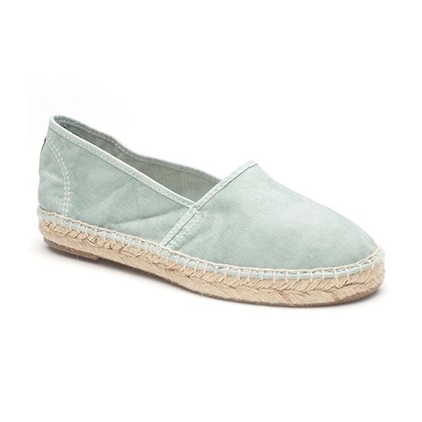 Espadrillas Natural World Old Merle donna in cotone finitura vintage Old con suola in iuta vista laterale