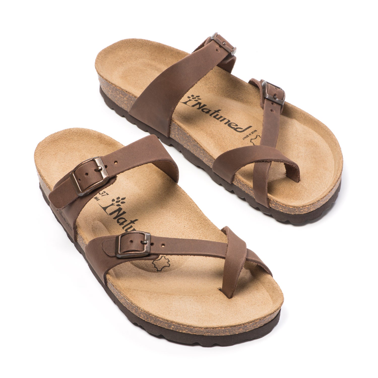 CH07 Sandalo infradito con cinturino regolabile UNISEX NATUNED plantare in lattice anatomico confort