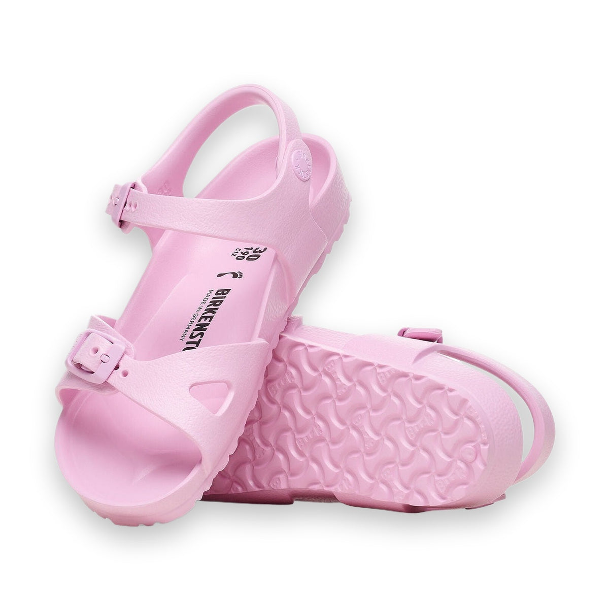 Fibbie regolabili e cinturino tallone per tenuta sicura Birkenstock Rio Kids EVA