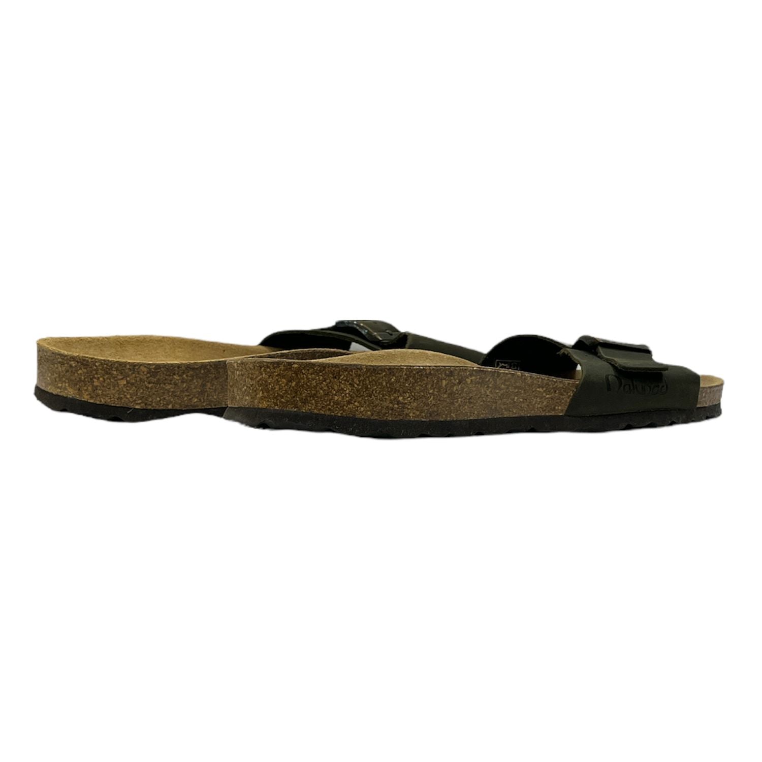 CH17-CUOIO Sandalo a fascia larga da donna e da uomo NATUNED con fibbia regolabile plantare in lattice anatomico comfort