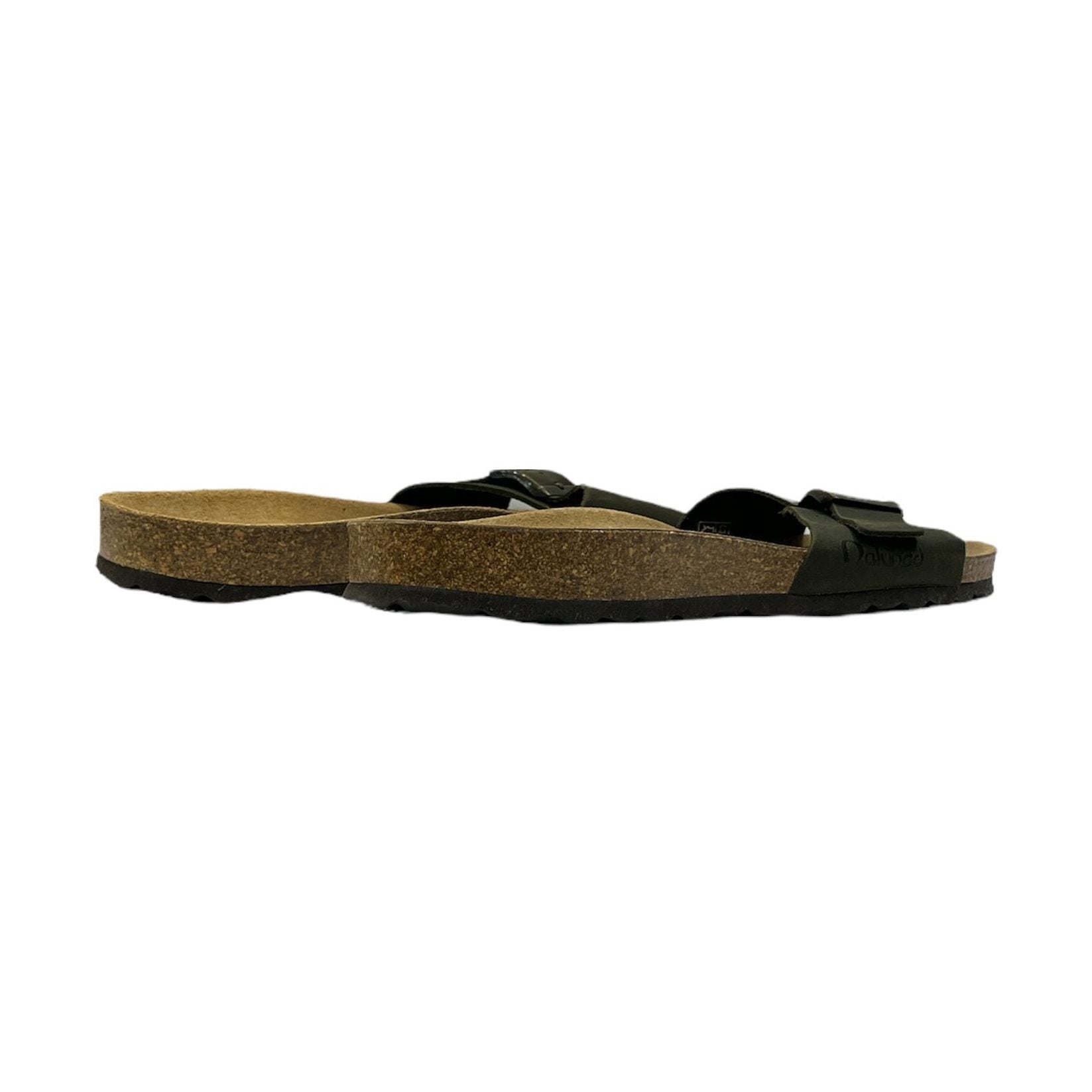 CH17-CUOIO Sandalo a fascia larga da donna e da uomo NATUNED con fibbia regolabile plantare in lattice anatomico comfort