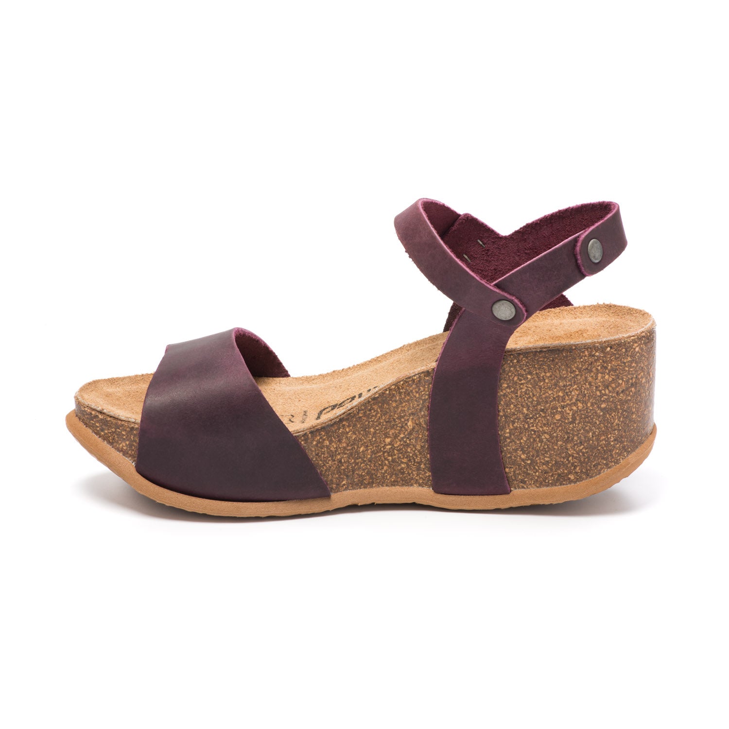 CH10 - NATUNED Sandalo a fascia larga con cinturino regolabile e zeppa da donna plantare in lattice anatomico comfort