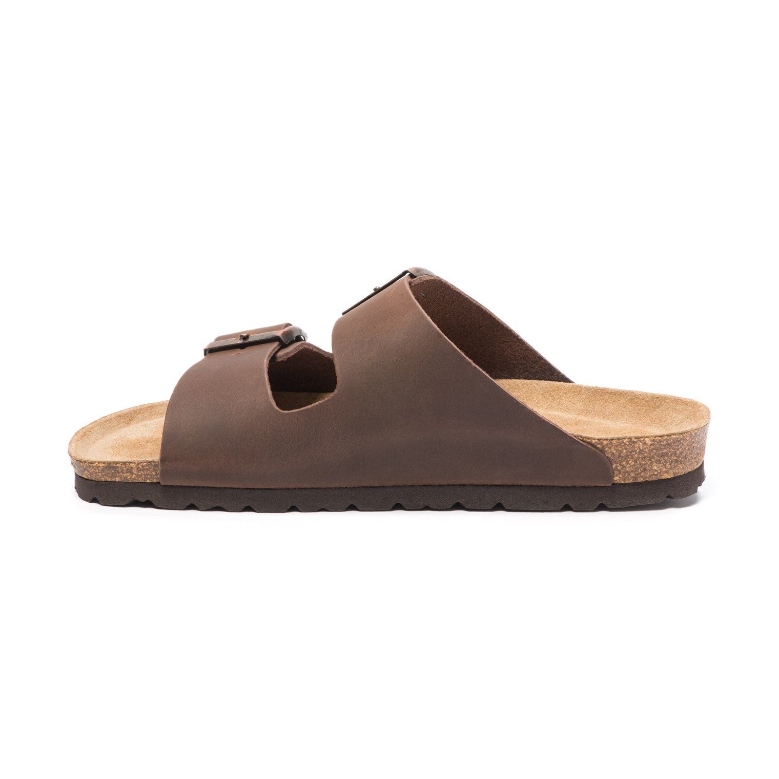 CH05 CUOIO - Sandalo a due fasce in pelle con cinturino regolabile da donna e da uomo NATUNED