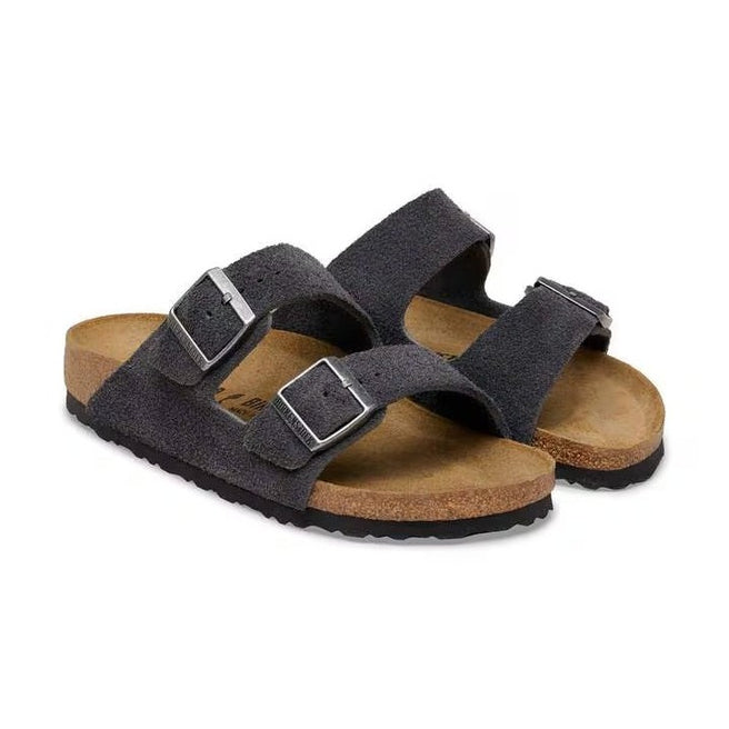 Birkenstock Arizona unisex pelle scamosciata vista posteriore tallone sagomato