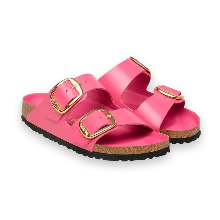 Design glamour con maxi fibbie e pelle lucida Birkenstock Arizona Big Buckle donna