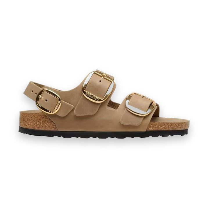 Cinturino tallone con maxi fibbia regolabile per stabilità Birkenstock Milano Big Buckle