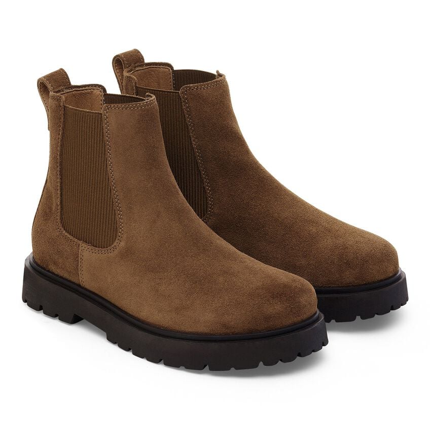 Suola in gomma caucciù con elementi in sughero e plantare Deep Blue Birkenstock Highwood Slip On uomo