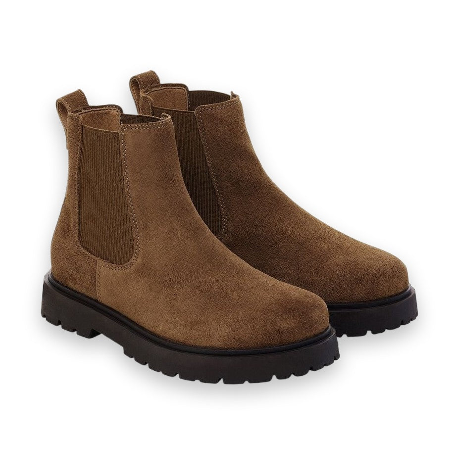 Elastici laterali fettuccia posteriore e profilo sughero nella suola Birkenstock Highwood Mid donna