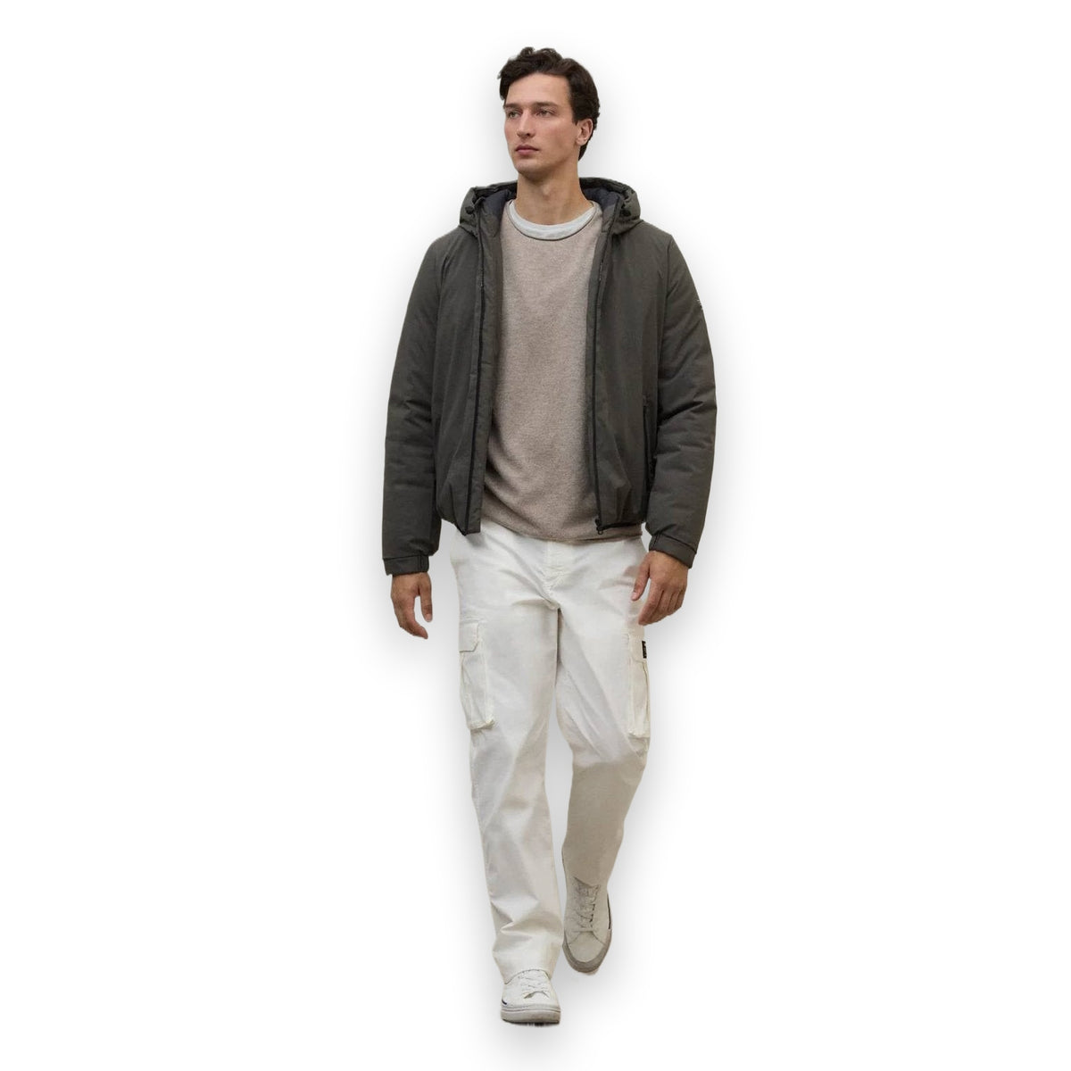 Ecoalf Cartes giacca uomo in poliestere riciclato — vista laterale