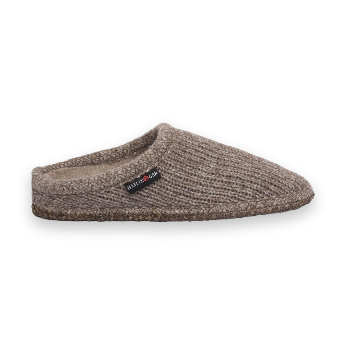 Haflinger De Punto sabot unisex in lana cotta — vista laterale