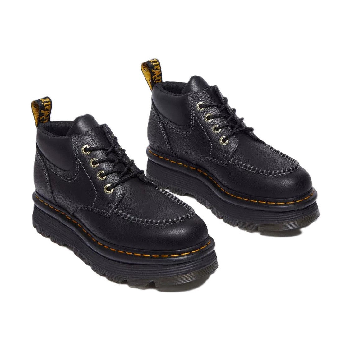 Dr. Martens Zebzag 4 Eye Uomo Stivali Stringati In Pelle