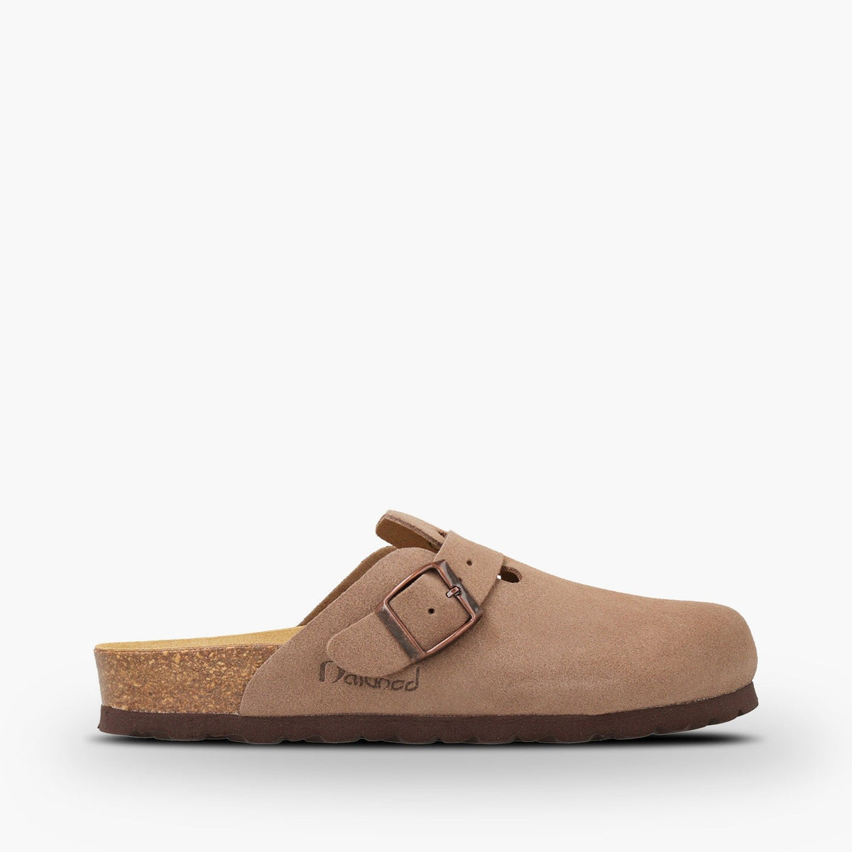 CH18 (VELOUR) - sabot da donna e da uomo con fibbia regolabile NATUNED plantare in lattice anatomico comfort