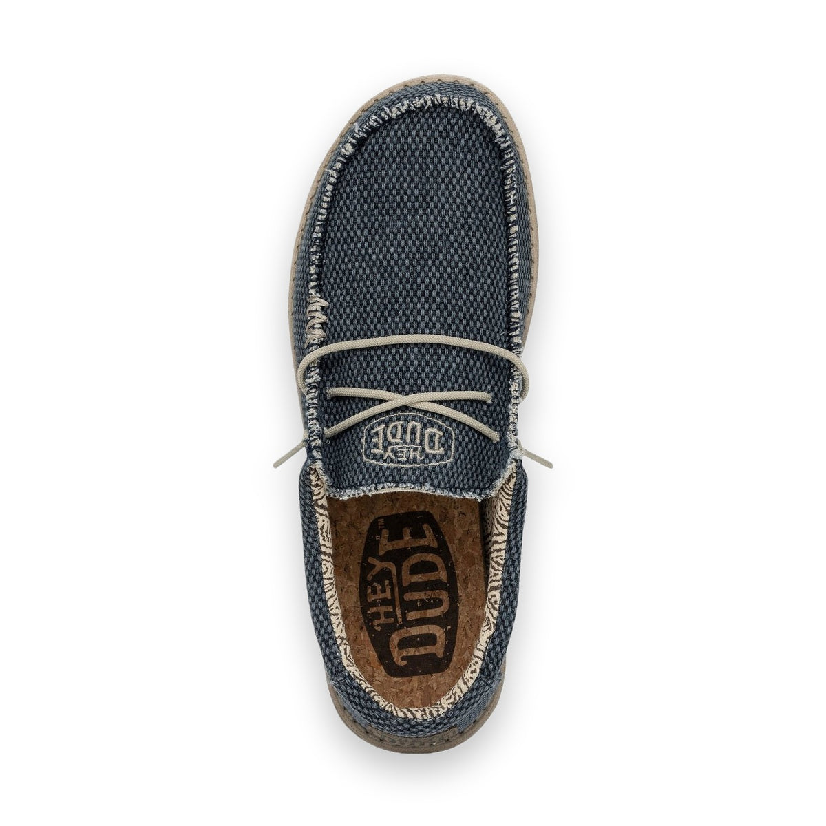 HeyDude Wally Braided mocassino uomo in tela — dettaglio soletta