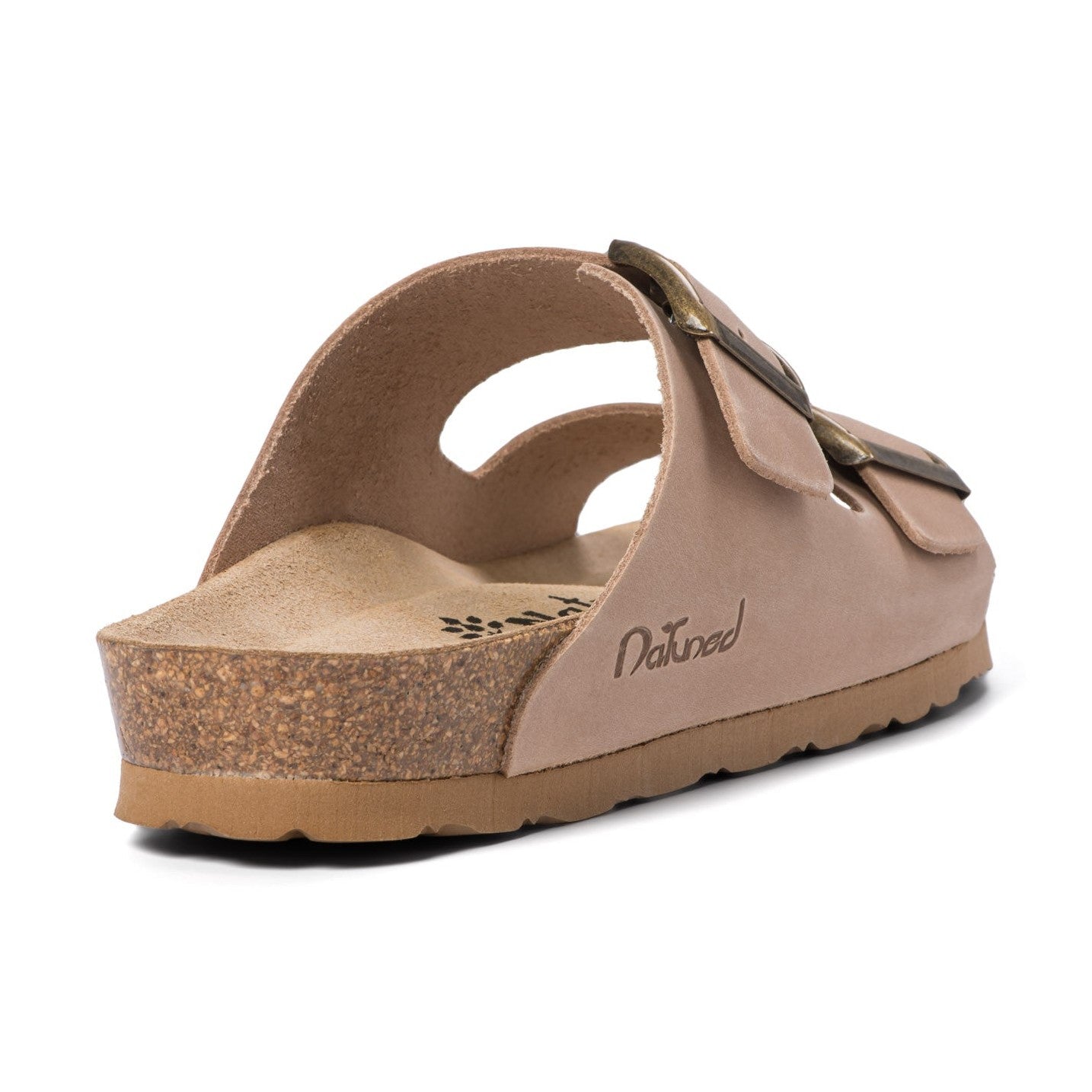 CH05 CUOIO - Sandalo a due fasce in pelle con cinturino regolabile da donna e da uomo NATUNED
