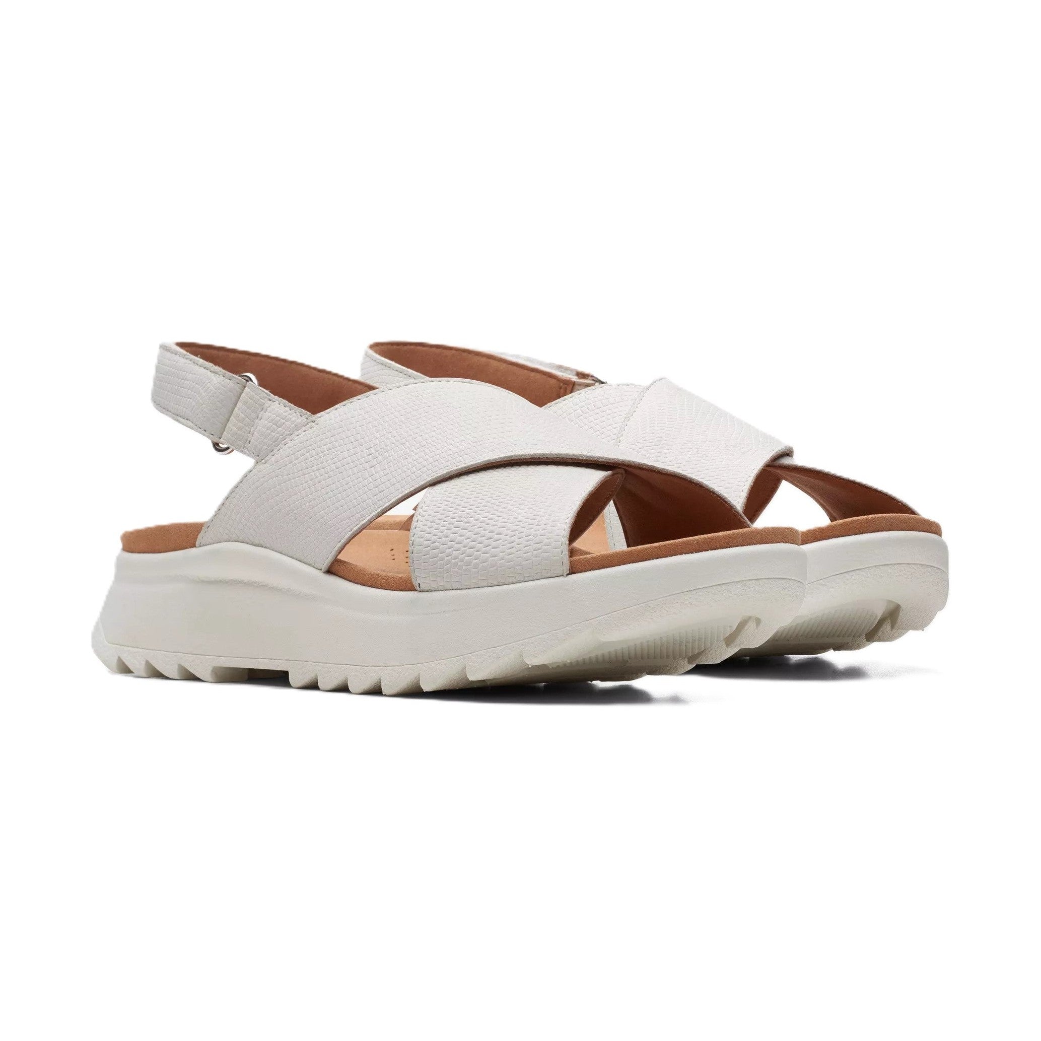 Clarks Dash Lite Wish Donna Sandalo Zeppa In Pelle