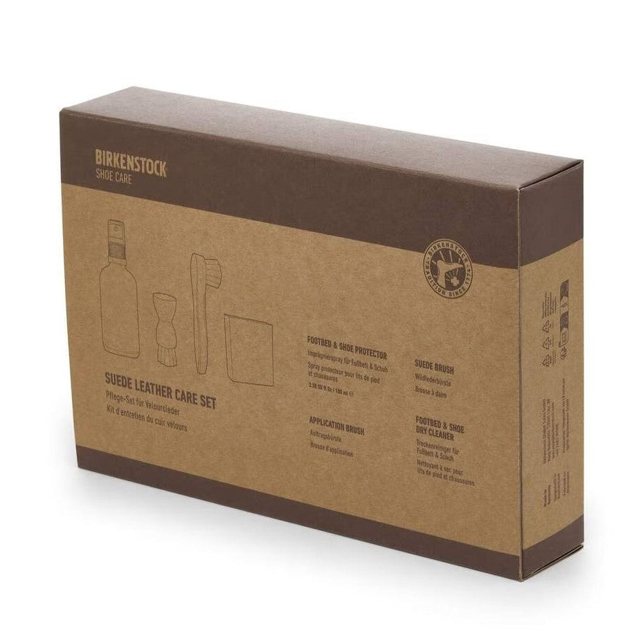 Contenuto kit Birkenstock Cura Pelle Scamosciata quattro prodotti originali Made in Germany