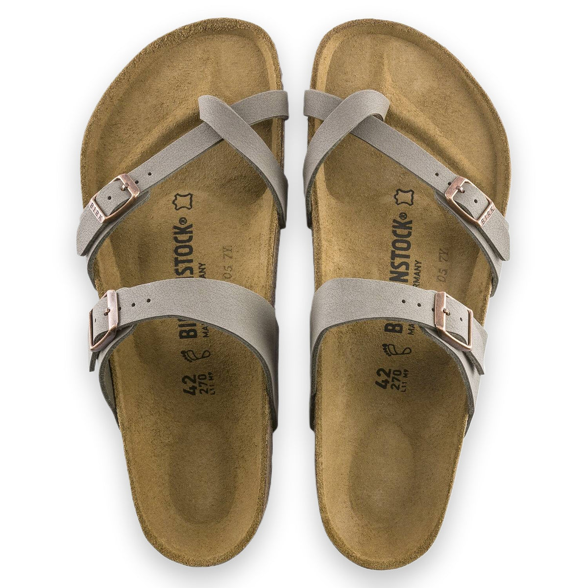 Birkenstock Mayari sandalo infradito unisex in Birko-Flor — vista tre quarti