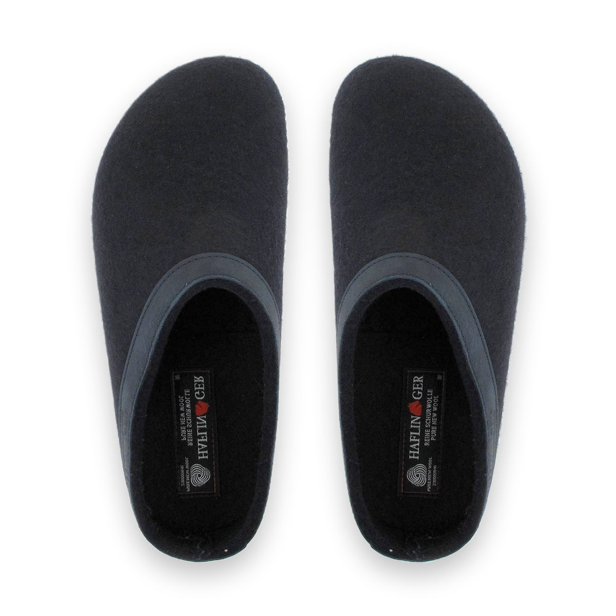 Haflinger Torben sabot unisex in feltro di lana — dettaglio tomaia