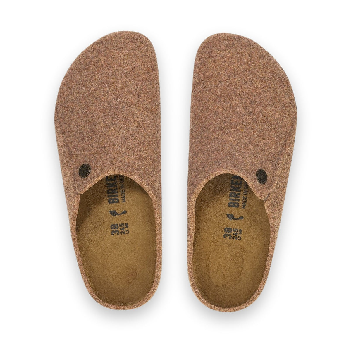 Coppia pantofole Birkenstock Zermatt unisex feltro di lana Made in Germany