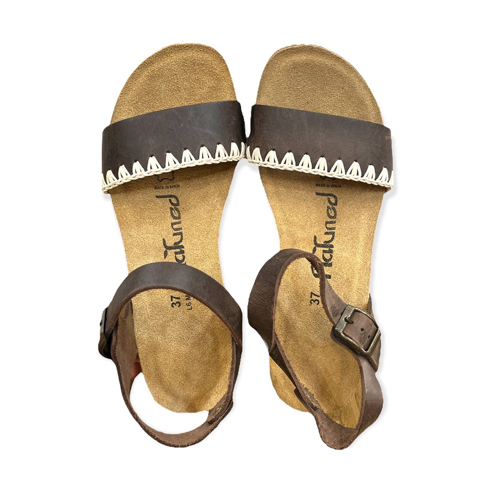 CH19 - Sandalo a fascia larga con cinturino regolabile e zeppa da donna plantare in lattice anatomico comfort