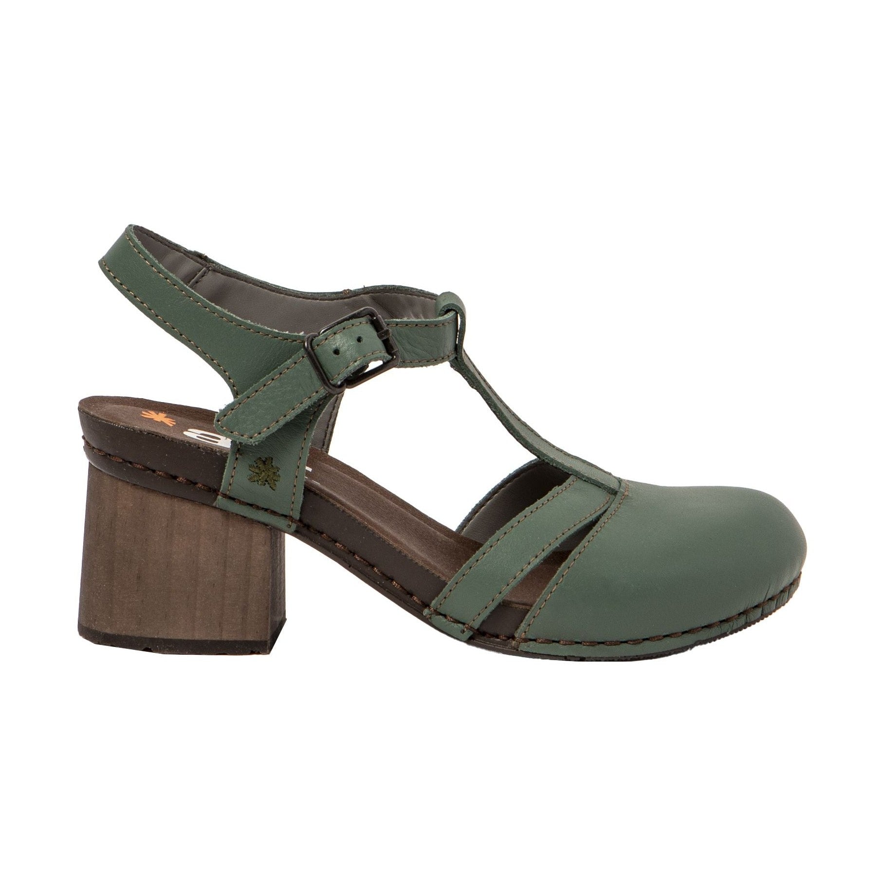Sandalo con tacco donna ART I Wish 1874 in pelle con chiusura a fibbia