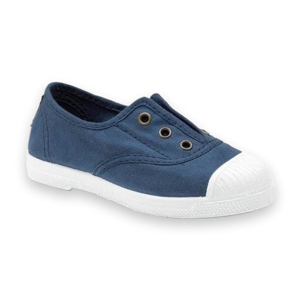 Natural World Grape slip-on bambino in cotone organico — vista laterale