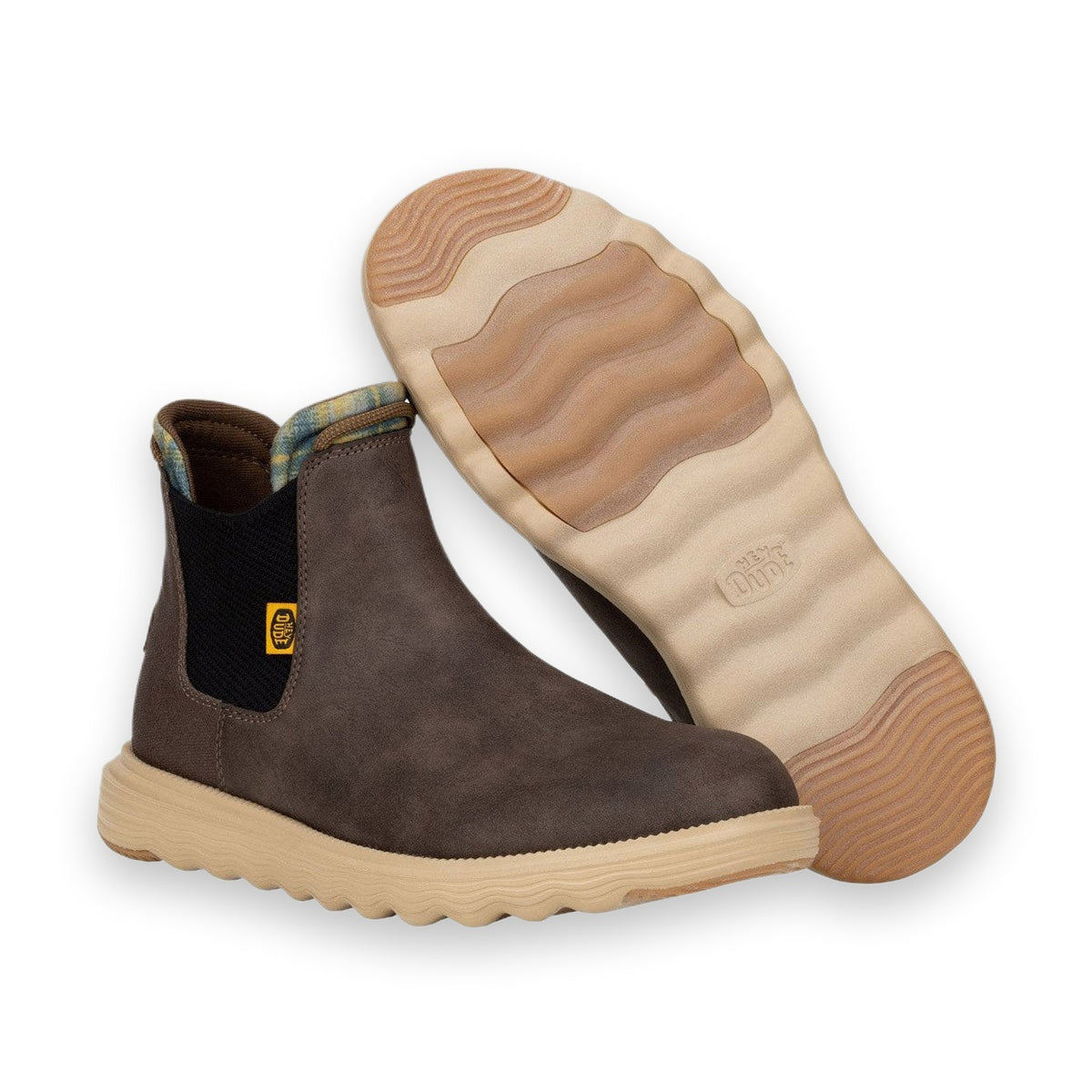 HeyDude Branson Classic stivaletto uomo in similpelle idrorepellente — dettaglio soletta