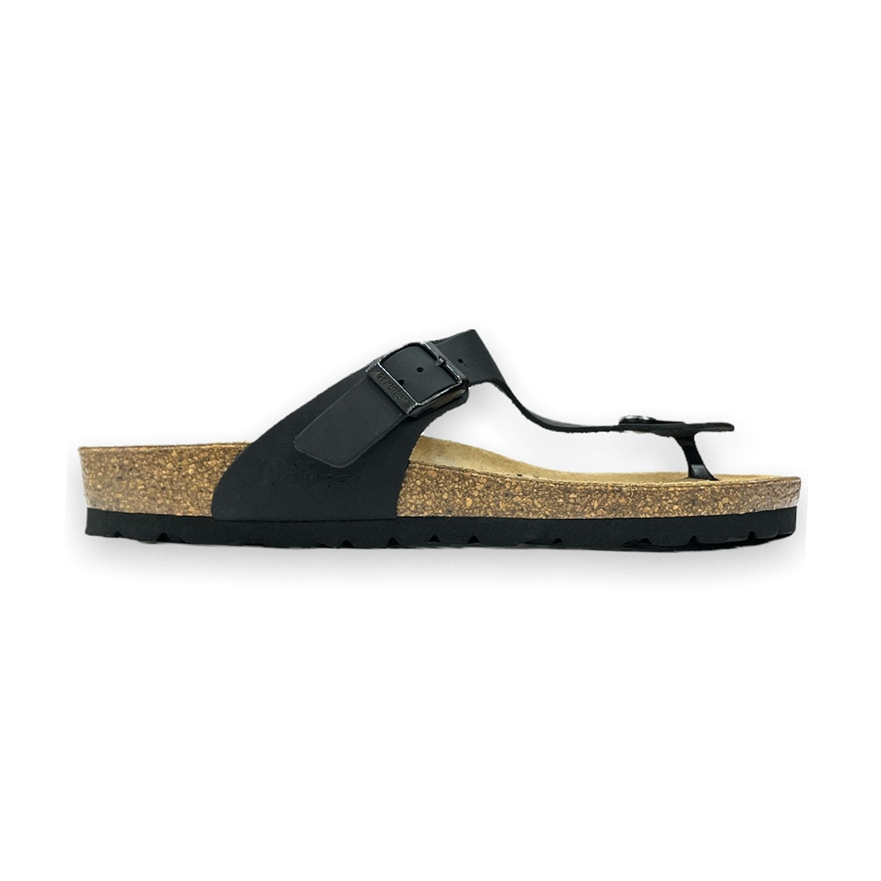 CH08 CUOIO Sandalo infradito con cinturino regolabile da donna e da uomo NATUNED plantare in lattice anatomico comfort