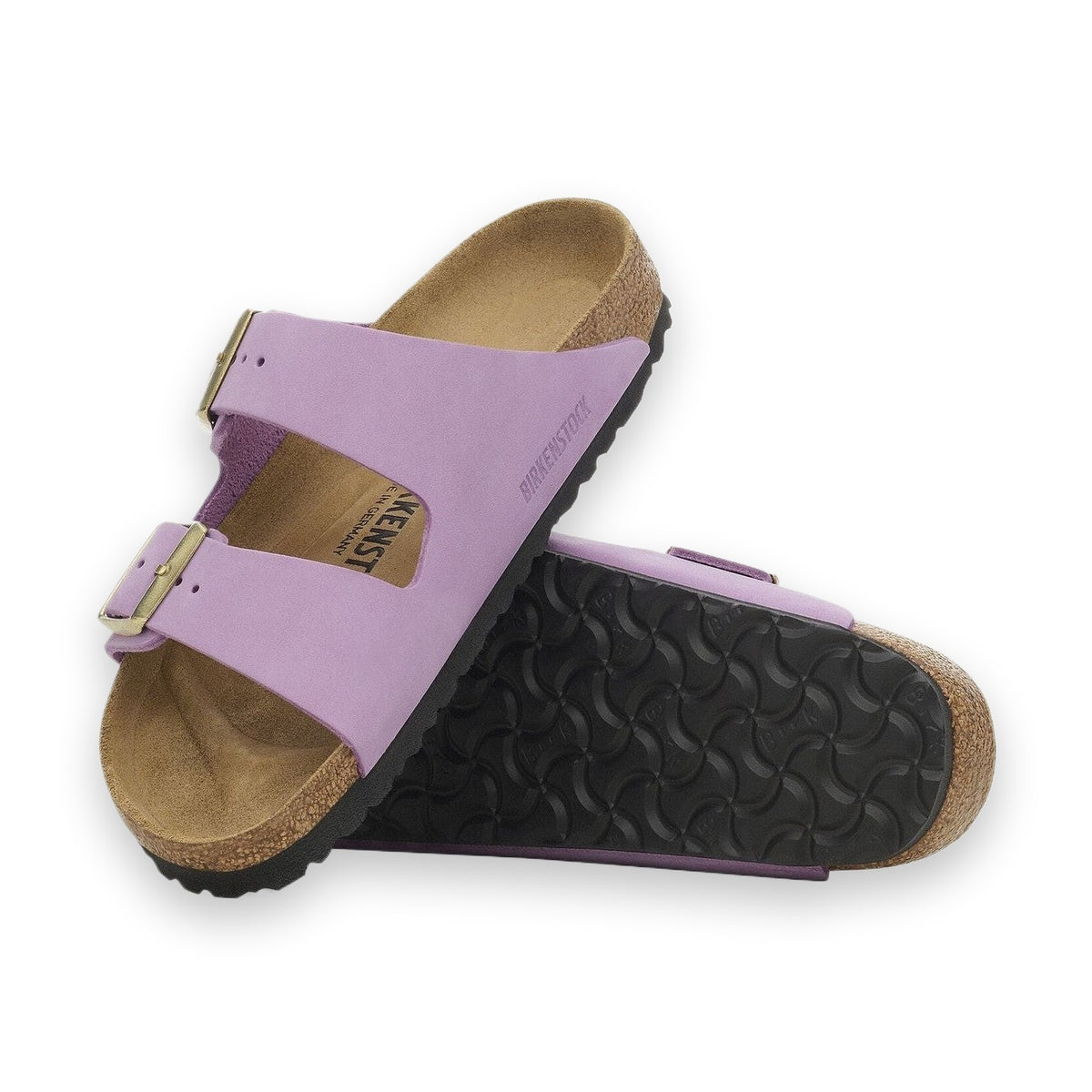 Sottopiede in pelle scamosciata traspirante e suola EVA Birkenstock Arizona Classic Nubuck donna