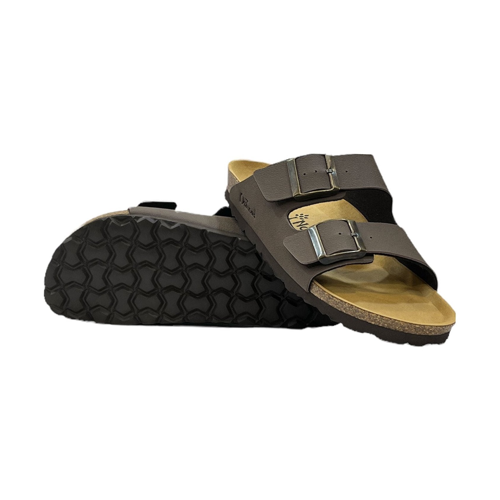 CH05 MICROFASER - Sandalo a due fasce in microfibra con cinturino regolabile da donna NATUNED