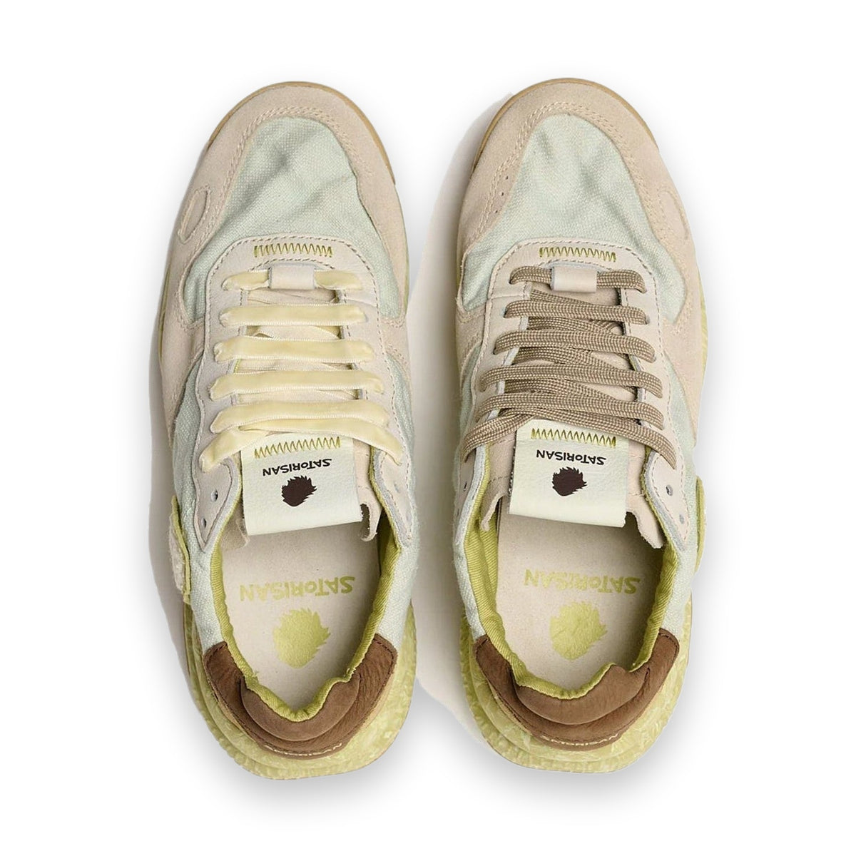 Satorisan Chacrona Linen sneaker unisex in lino e pelle — dettaglio suola