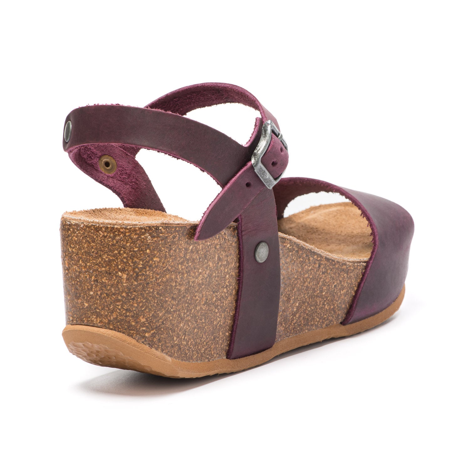 CH10 - NATUNED Sandalo a fascia larga con cinturino regolabile e zeppa da donna plantare in lattice anatomico comfort