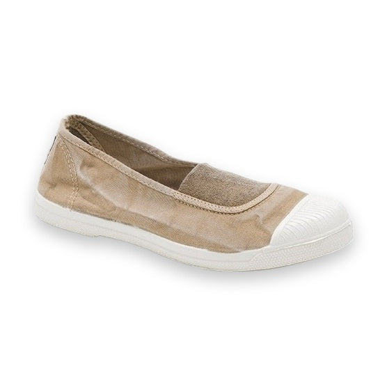 Natural World Old Apricot ballerina donna in cotone organico — vista frontale